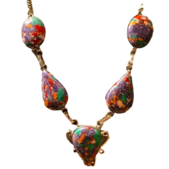 Jewelry - STERLING SILVER MOSAIC JASPER NECKLACE